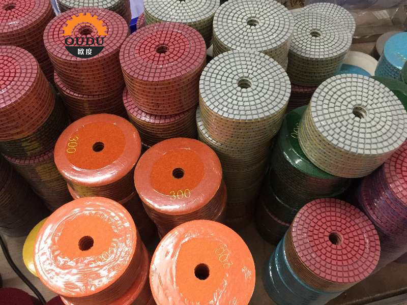 Tianli professional wet and dry diamond polishing pads for granite and marble processing