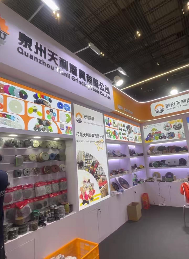 Tianli professional diamond tools showcase booth at Xiamen International Stone Fair China