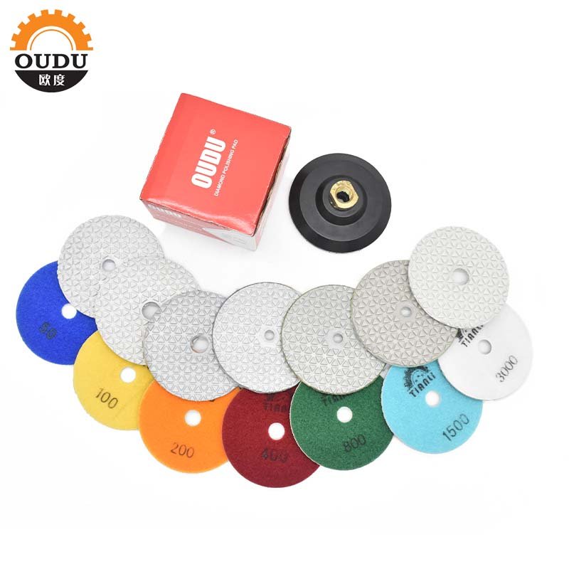 4-Inch Triangular 7-Step Dry Polishing Pad