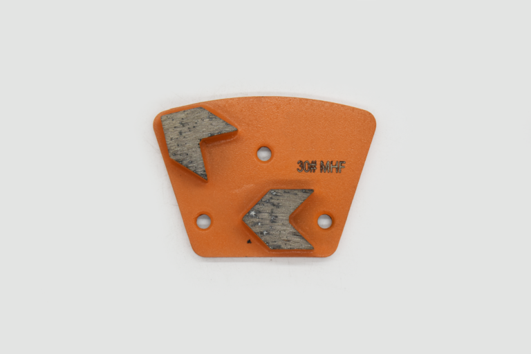 Orange Trapezoid 3-Hole Double-Arrow Diamond Grinding Shoe