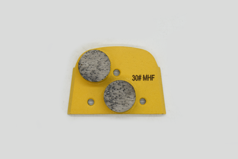 Yellow Trapezoid 3-Hole Twin-Round Diamond Grinding Shoe