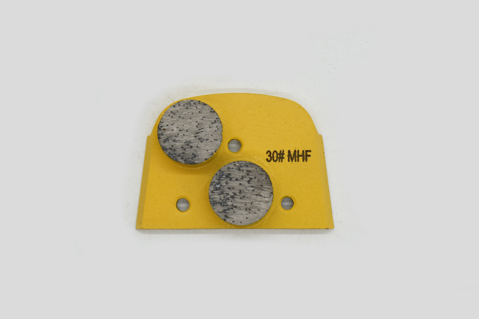 Yellow Trapezoid 3-Hole Twin-Round Diamond Grinding Shoe