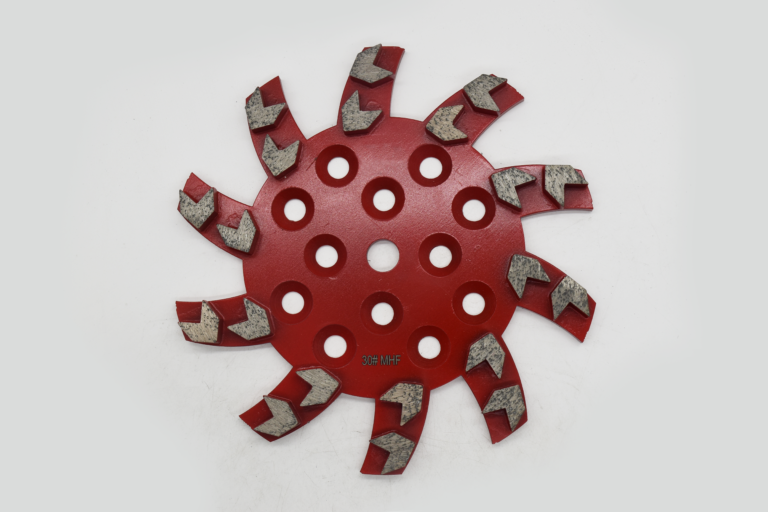 Red 8-Arm Star Diamond Grinding Disc with V-Segments
