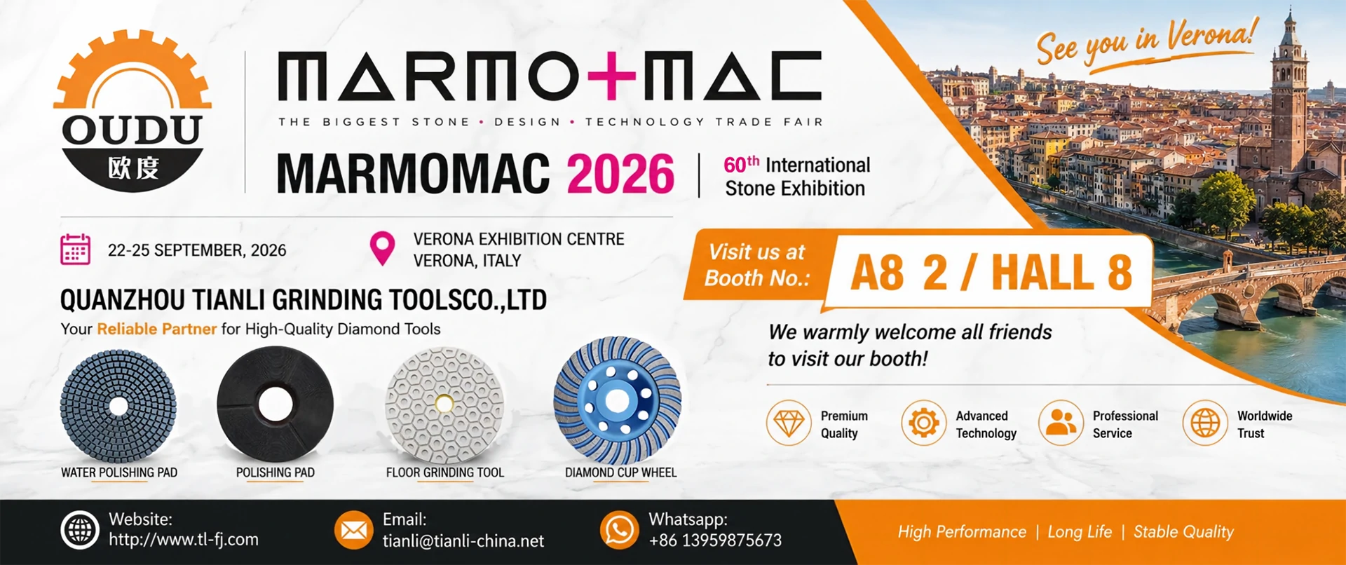 Quanzhou Tianli professional diamond tools and grinding abrasives banner