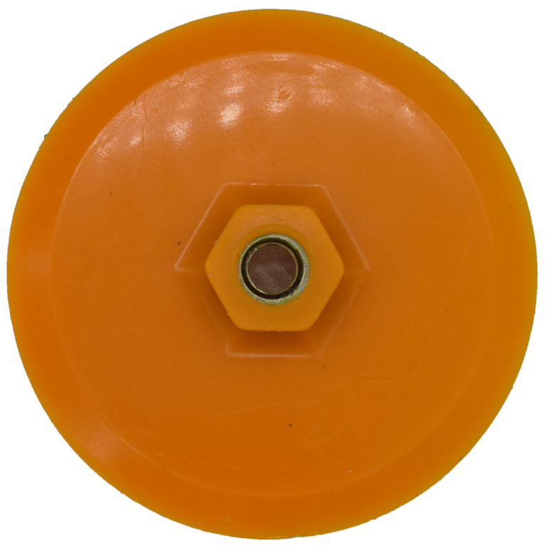 Orange Hexagonal Hub Hook-and-Loop Backing Pad
