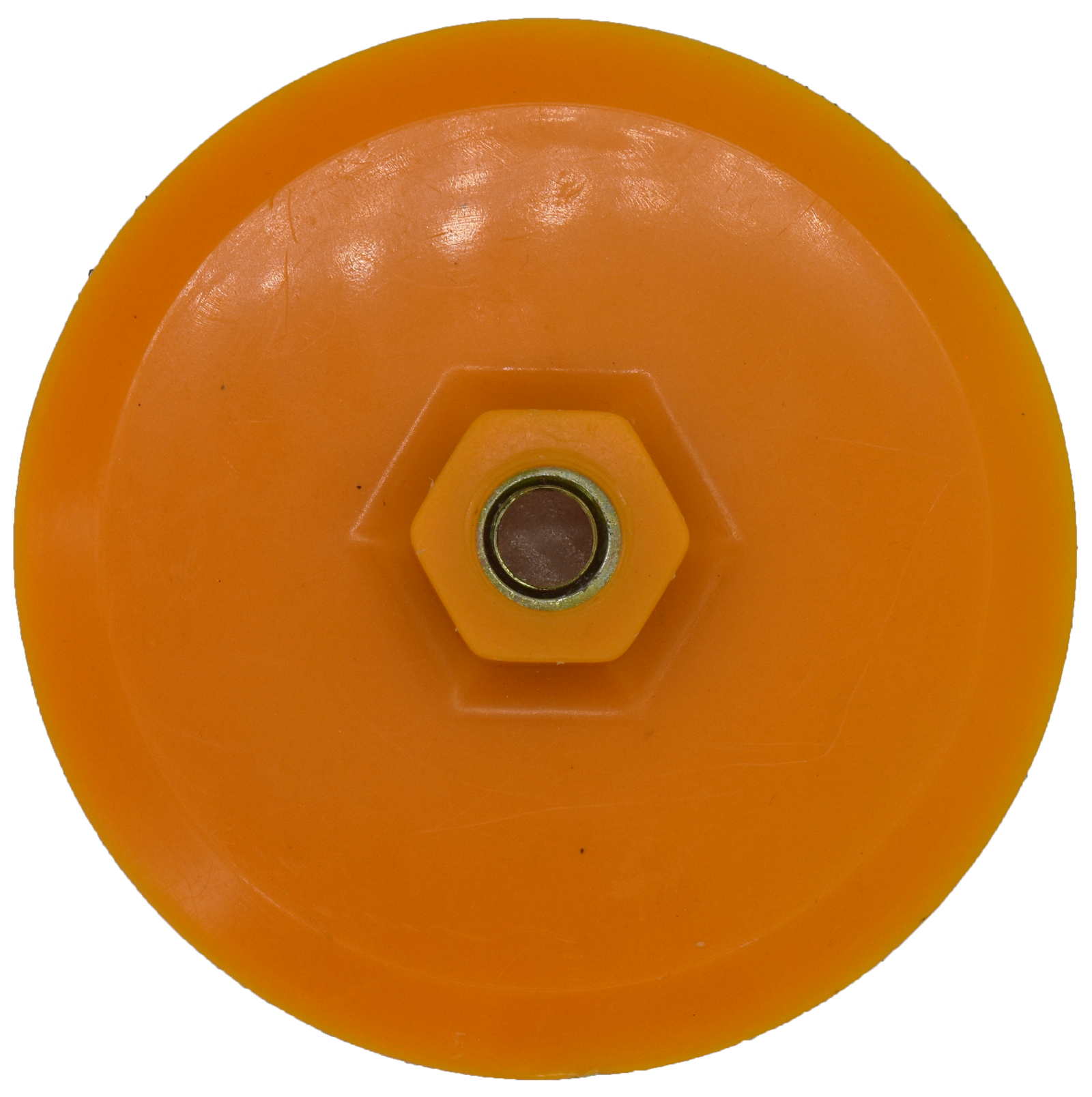 Orange Hexagonal Hub Hook-and-Loop Backing Pad