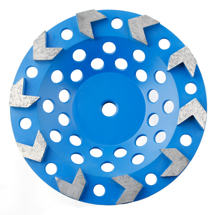 Arrow segment Multi-hole diamond cup wheel