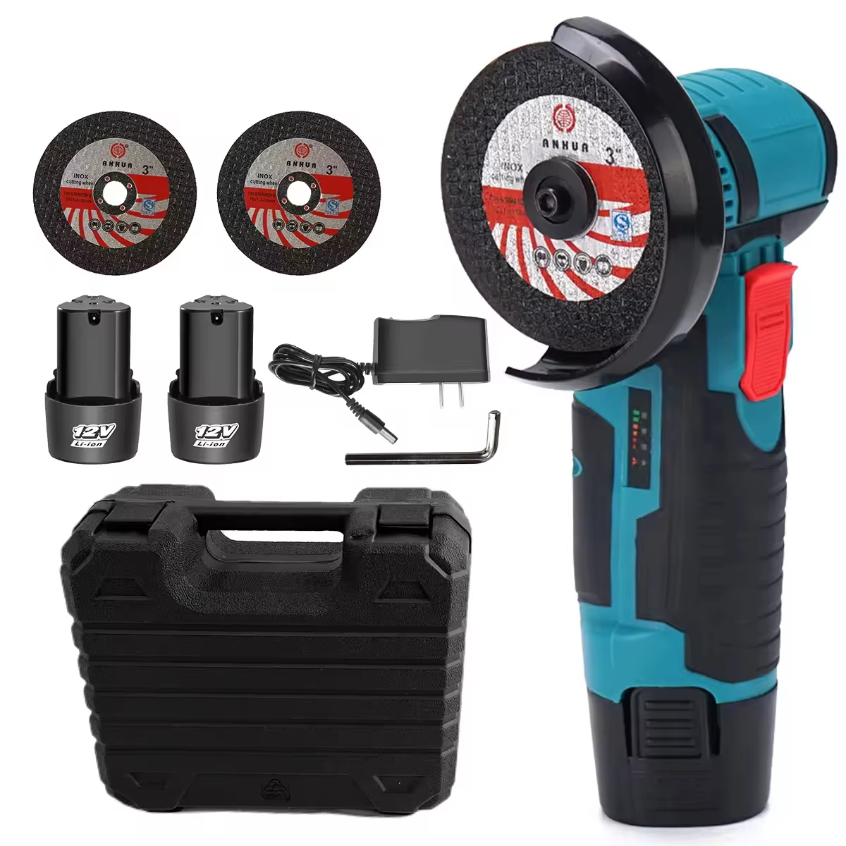 12V Cordless Mini Angle Grinder Kit