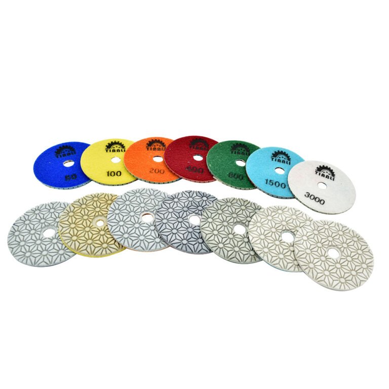 Diamond polishing pads in different grit sizes for marble, granite, quartz and concrete stone polishing